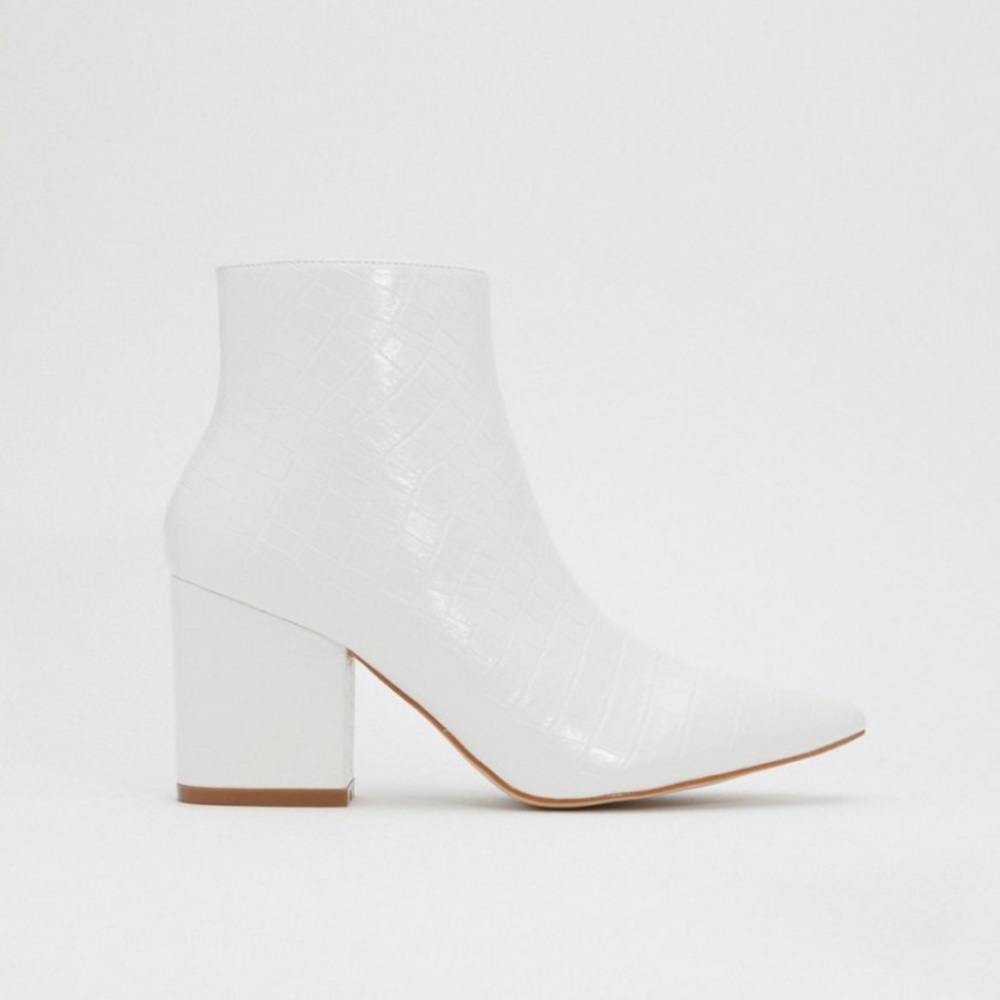 NWT Nasty Gal White Ankle Boots